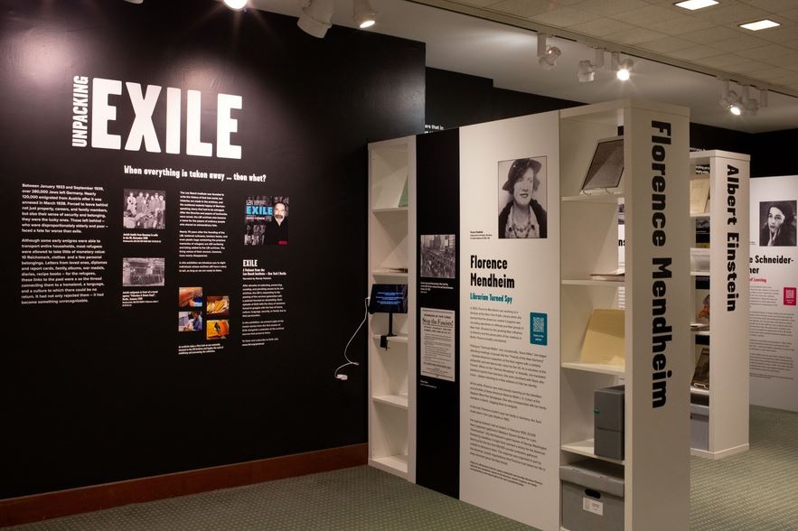 "Unpacking Exile" exhibition installation shot